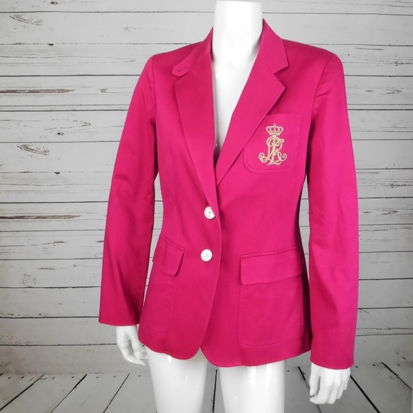 ralph lauren pink blazer